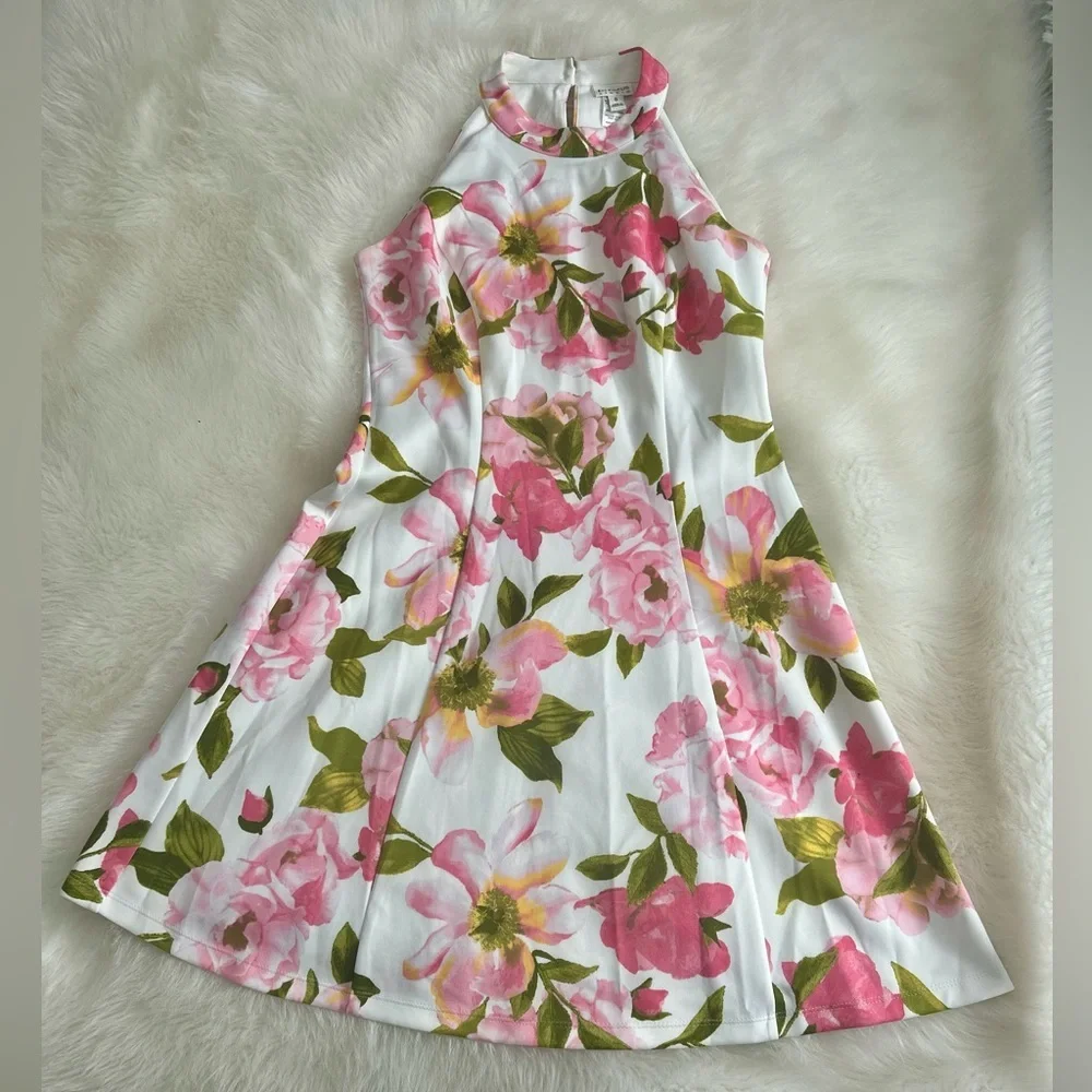Enfocus studio dress. A-line. Flowers. Sleeveless. Midi - Picture 2 of 9